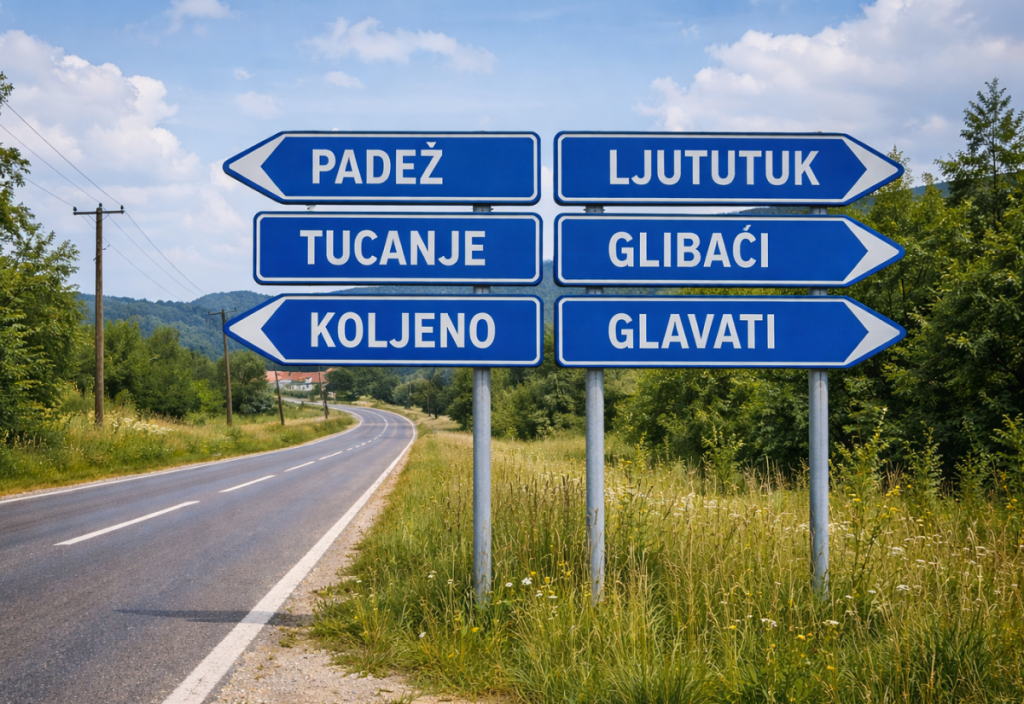 Neobični nazivi mjesta u Crnoj Gori: Padež, Ljututuk, Tucanje, Glibaći, Koljeno, Glavati…