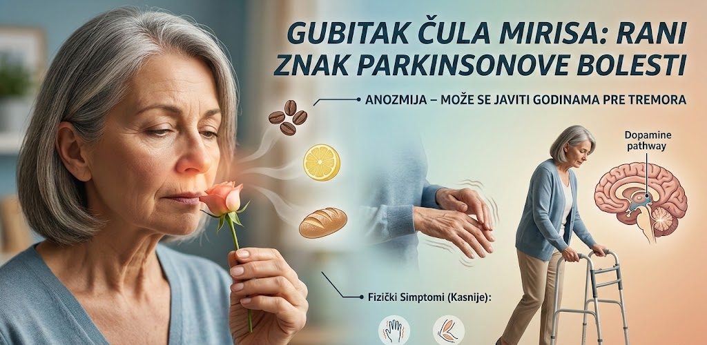 Jedan rani simptom Parkinsonove bolesti može se pojaviti godinama prije tremora