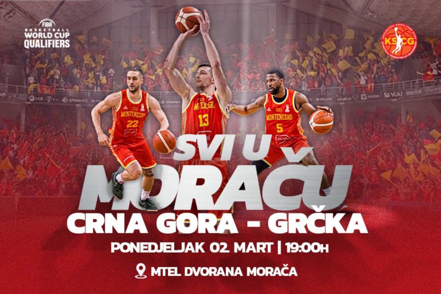 KSCG poziva navijače na utakmicu sa Grčkom: Huk sa tribina je vjetar u leđa momcima