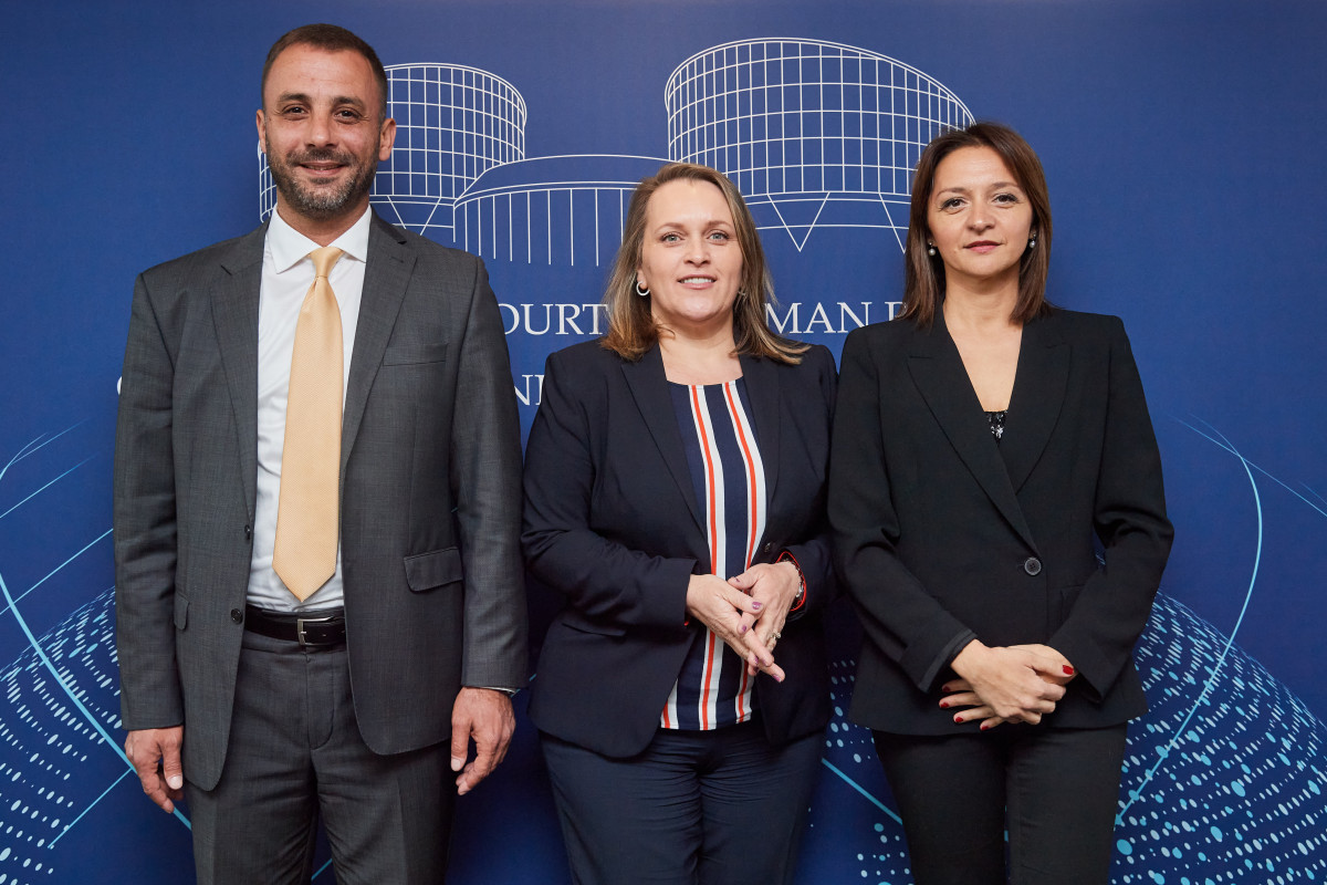 Armenko i Jovanović sa potpredsjednicom ESLJP Ivanom Jelic foto ESLJP SE