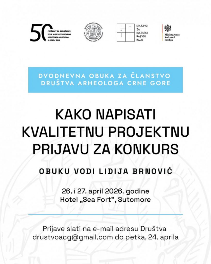 Otvoren poziv za besplatnu obuku „Kako napisati kvalitetnu projektnu prijavu za konkurs“ u Sutomoru