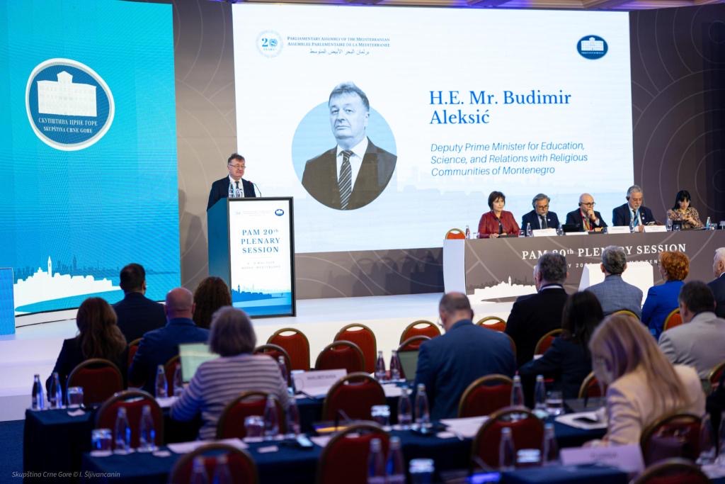 Potpredsjednik Vlade dr Budimir Aleksić govorio na Plenarnom zasijedanju Parlamentarne skupštine Mediterana