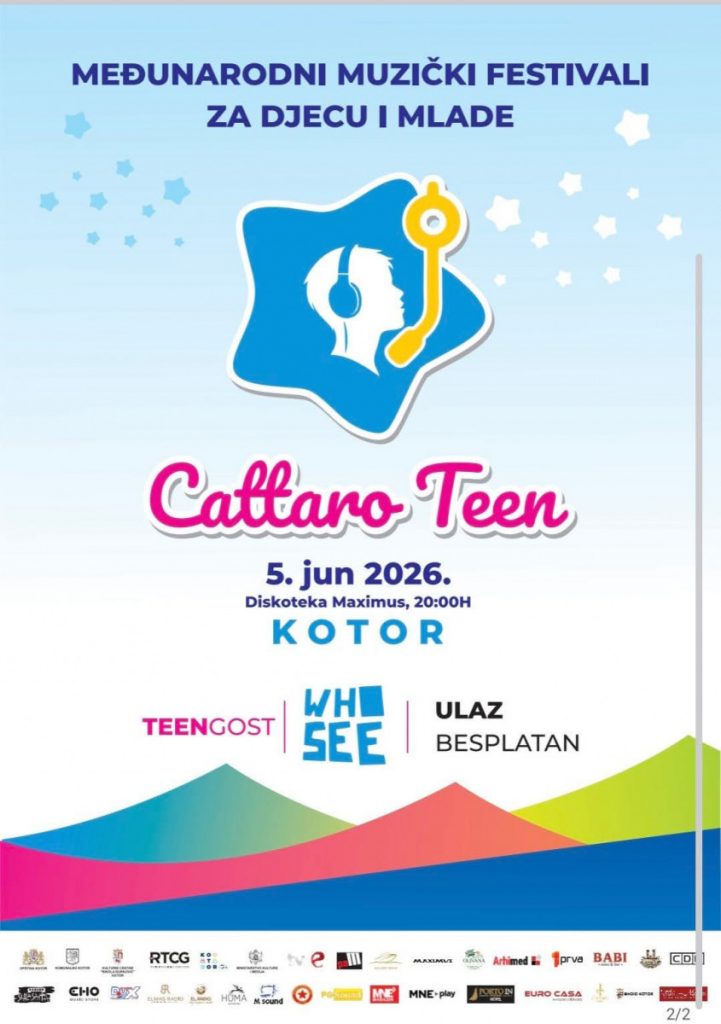 Karte za festival Cattaro Junior od danas u prodaji