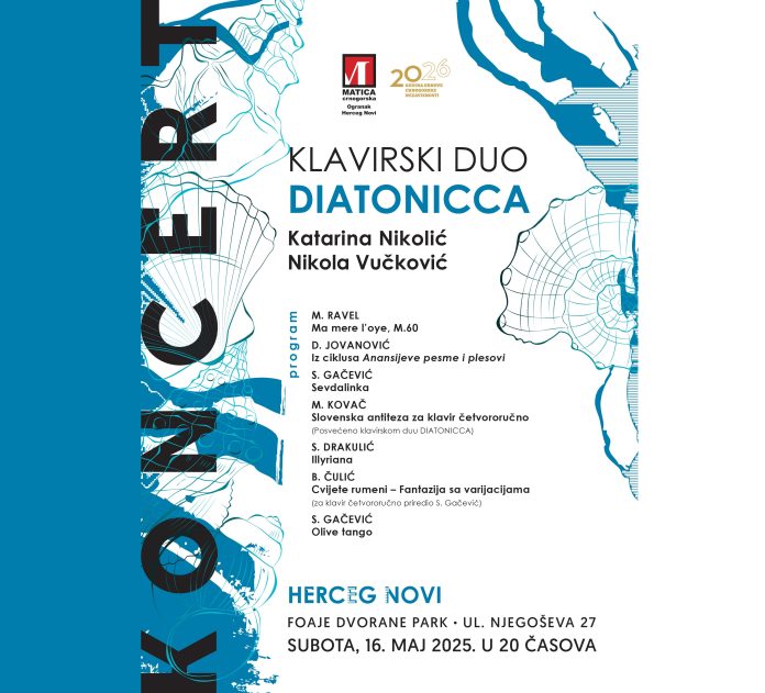 Koncert klavirskog dua večeras u foajeu Dvorane Park