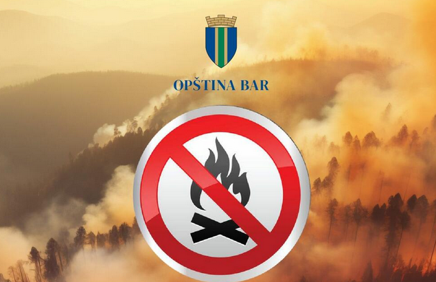 Opština Bar: Zabrana loženja vatre na otvorenom prostoru od 1. juna do 30. septembra