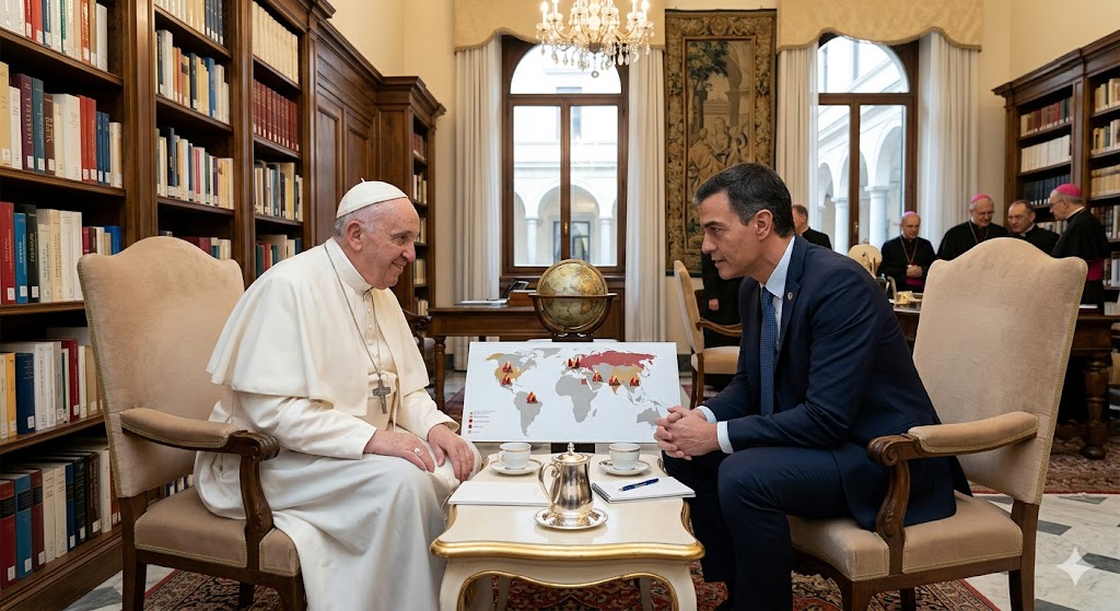 Papa Lav XIV u Vatikanu sa španskim premijerom Sančezom