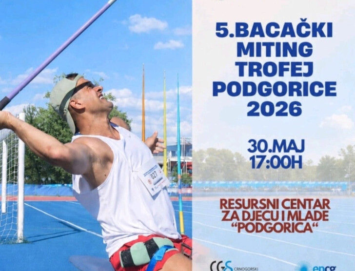 Sjutra u Podgorici bacački miting za paraatletičare