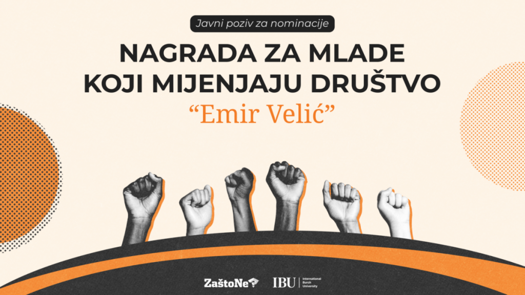Javni poziv za nominacije za nagradu „Emir Velić“: Prepoznaju se mladi koji mijenjaju društvo