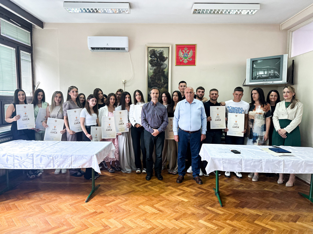 Priznanja „Lučašima“ prve srednje stručne škole od Opštine Nikšić