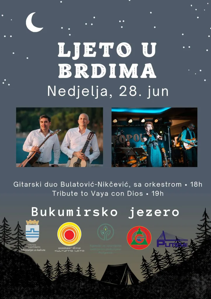 Podgoričko kulturno ljeto: Koncerti 28. juna na Bukumirskom jezeru