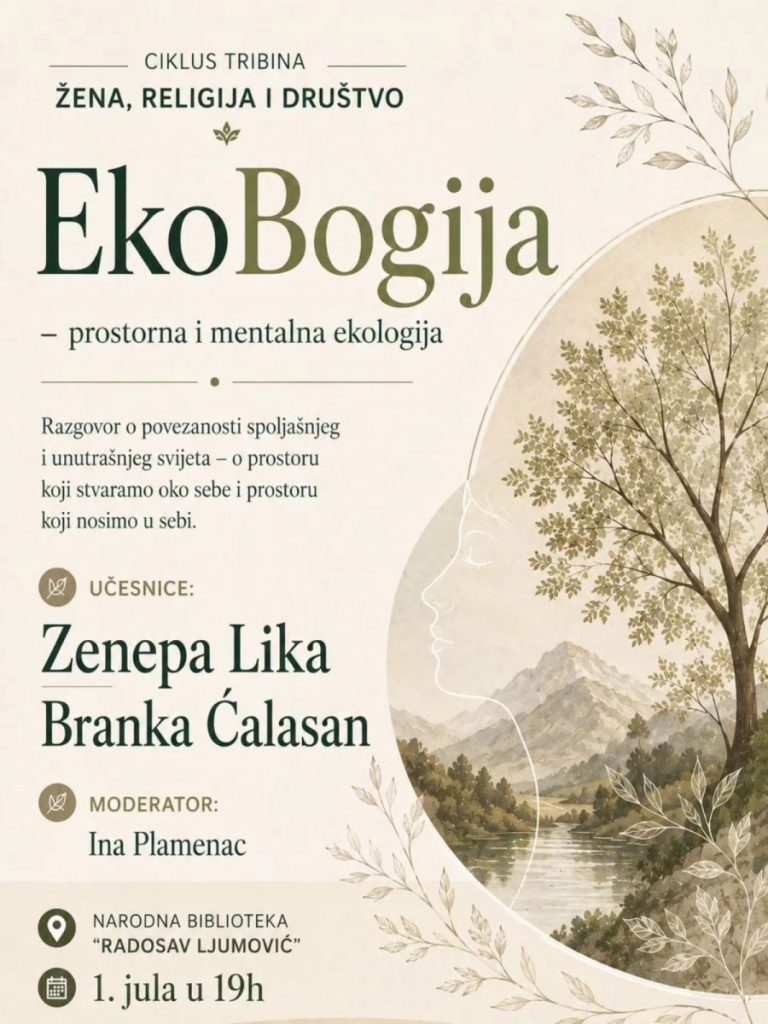 Tribina EkoBogija – Prostorna i mentalna ekologija u podgoričkoj Biblioteci