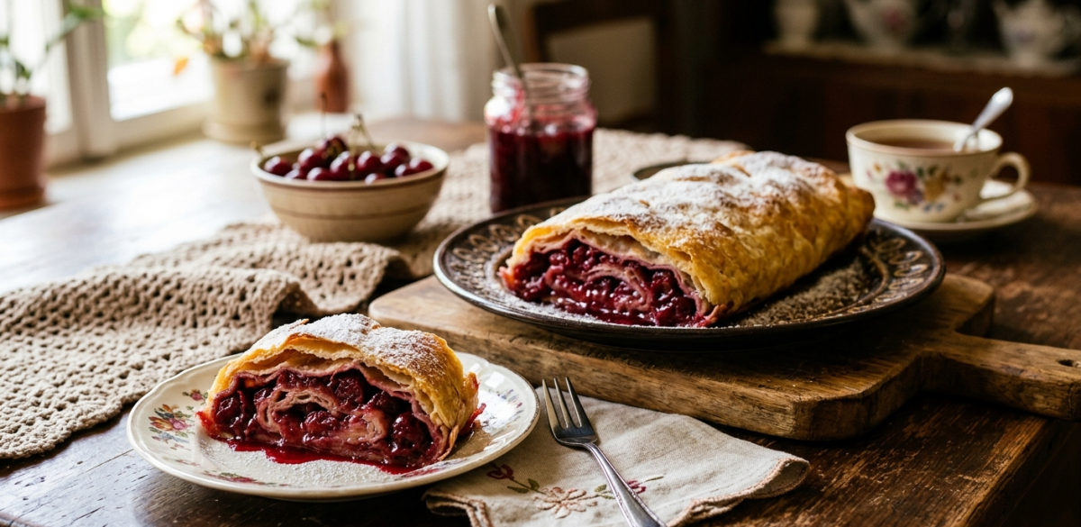 NEVJEROVATAN POSNI HIT IZ KUHINJE: Štrudla sa višnjama koja nestaje za tren oka – recept koji svi traže!