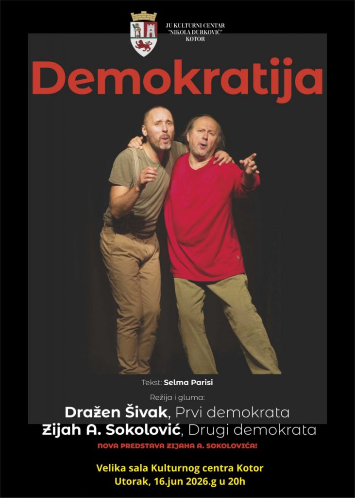 Demokratija“ Zijaha Sokolovića u kotorskom Kulturnom centru