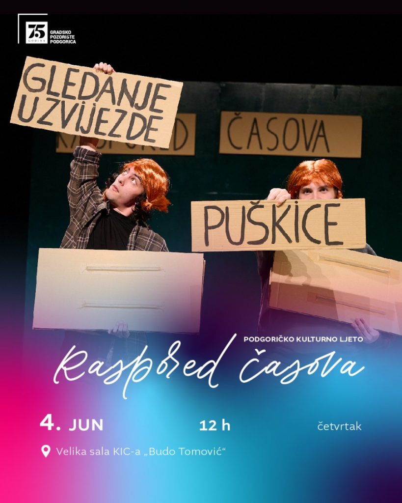 Predstava „Raspored časova“ 4. juna u KIC „Budo Tomović“