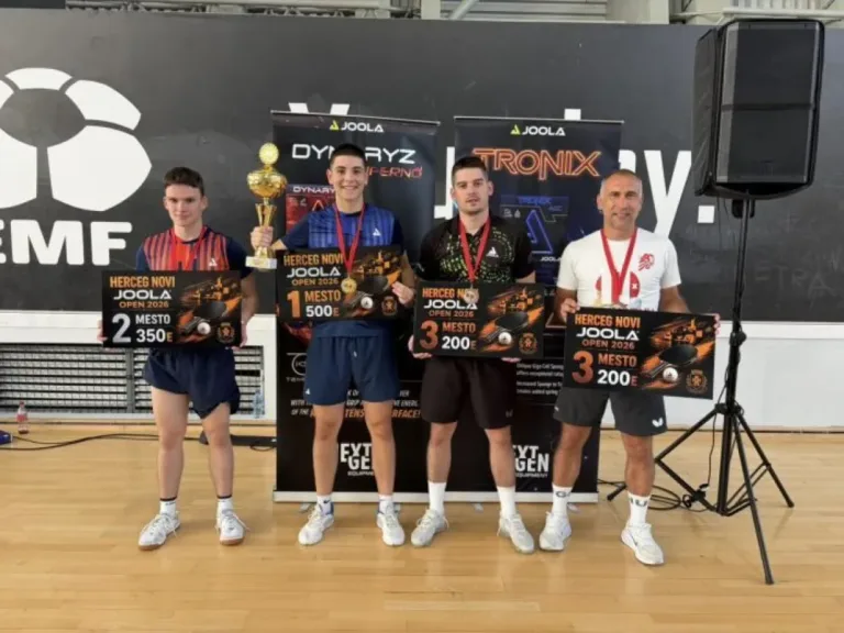 Završen stonoteniski turnir: Stefan Radonjić šampion kod seniora, Lara Franeta dominirala kod d‌jevojčica