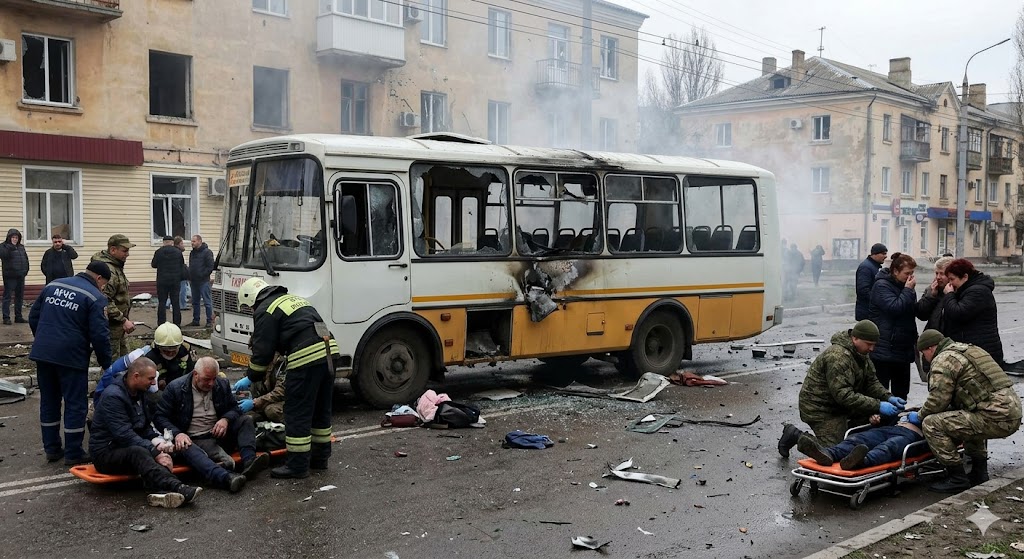 DNR: Ukrajinski dron pogodio linijski autobus, sedam mrtvih i 11 ranjenih