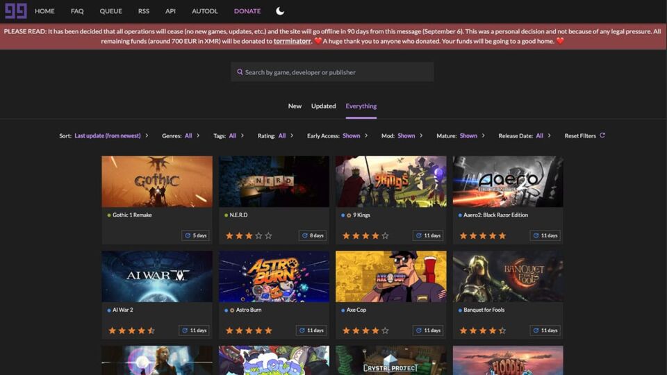 Gasi se GOG-Games, nema više besplatnih igara: Omiljena piratska destinacija briše sve za 90 dana