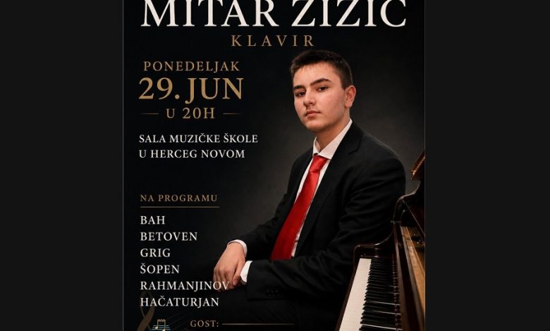 Herceg Novi: Koncert Mitra Žižića u Muzičkoj školi