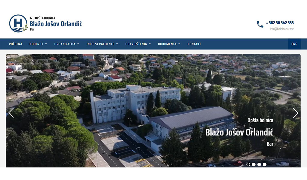 Novi sajt i logo Opšte bolnice u Baru