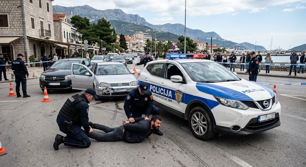 Filmska potjera u Baru: Operativno interesantno lice uhapšeno nakon pokušaja napada na policiju!