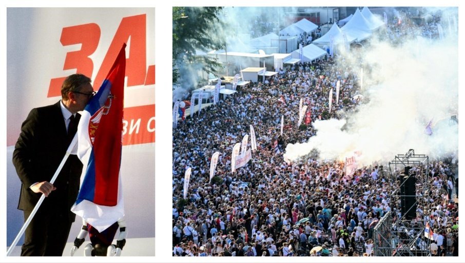 UJEDINjENA SRBIJA: Vučić poslao snažne poruke narodu na velikom skupu u Beogradu: Do konačne pobjede