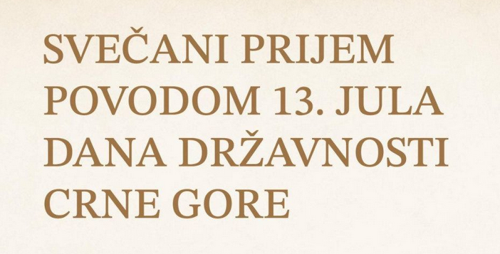 Milatović sjutra na Cetinju domaćin svečanog prijema povodom Dana državnosti