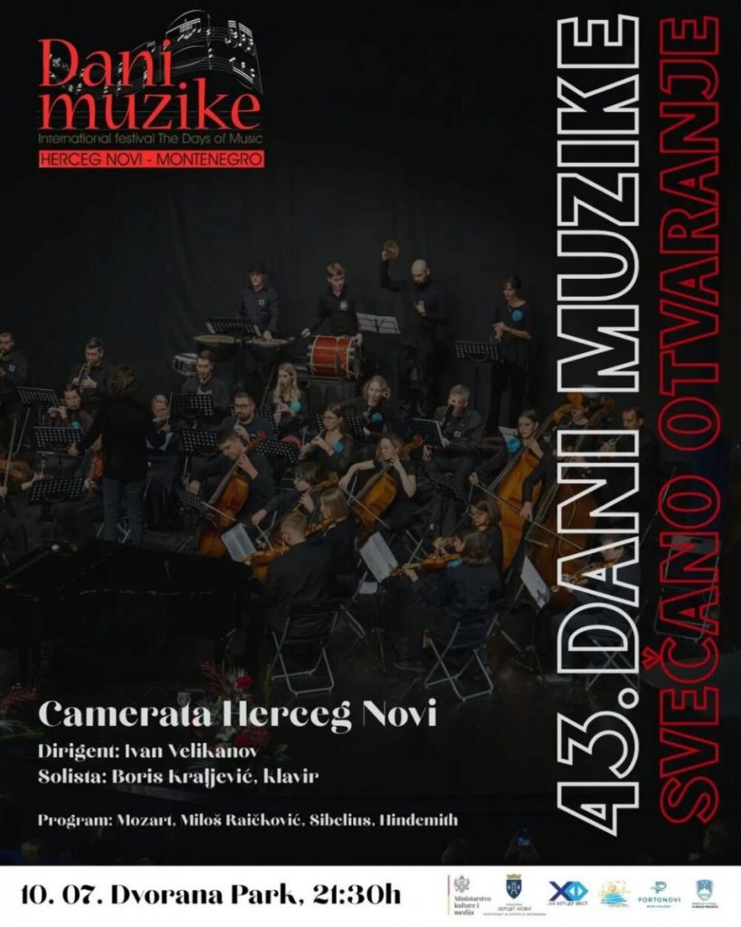 Počinju 43. Dani muzike: Jedanaest dana vrhunske klasike u Herceg Novom