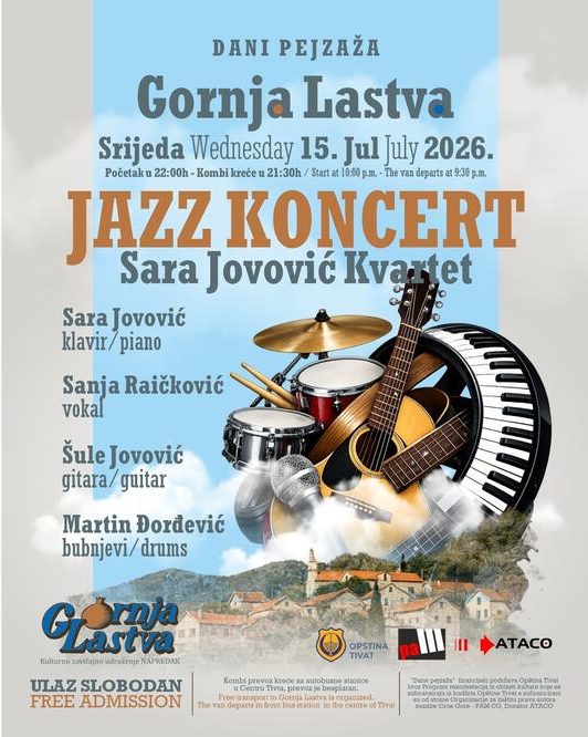 Džez koncert „Sara Jovović Kvarteta“ u Gornjoj Lastvi
