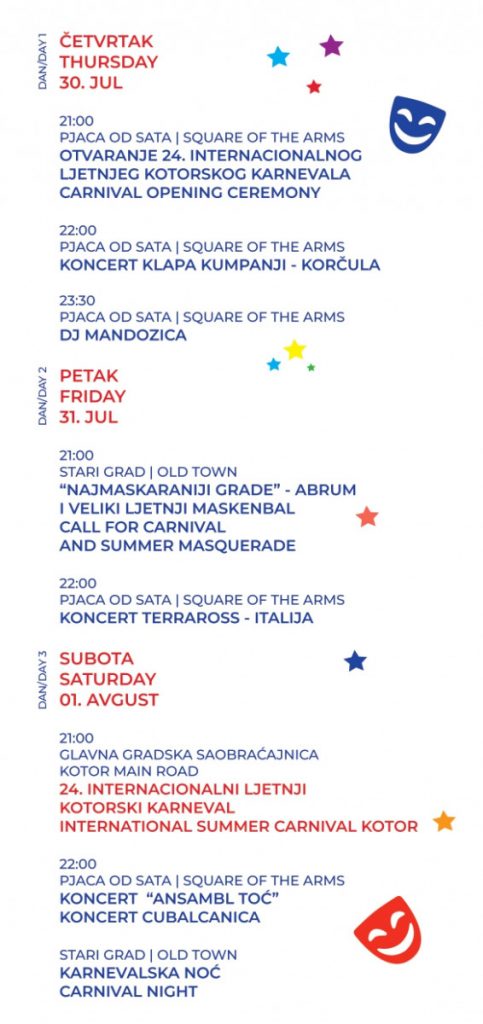 Kotor spreman za 24. Internacionalni ljetnji karneval