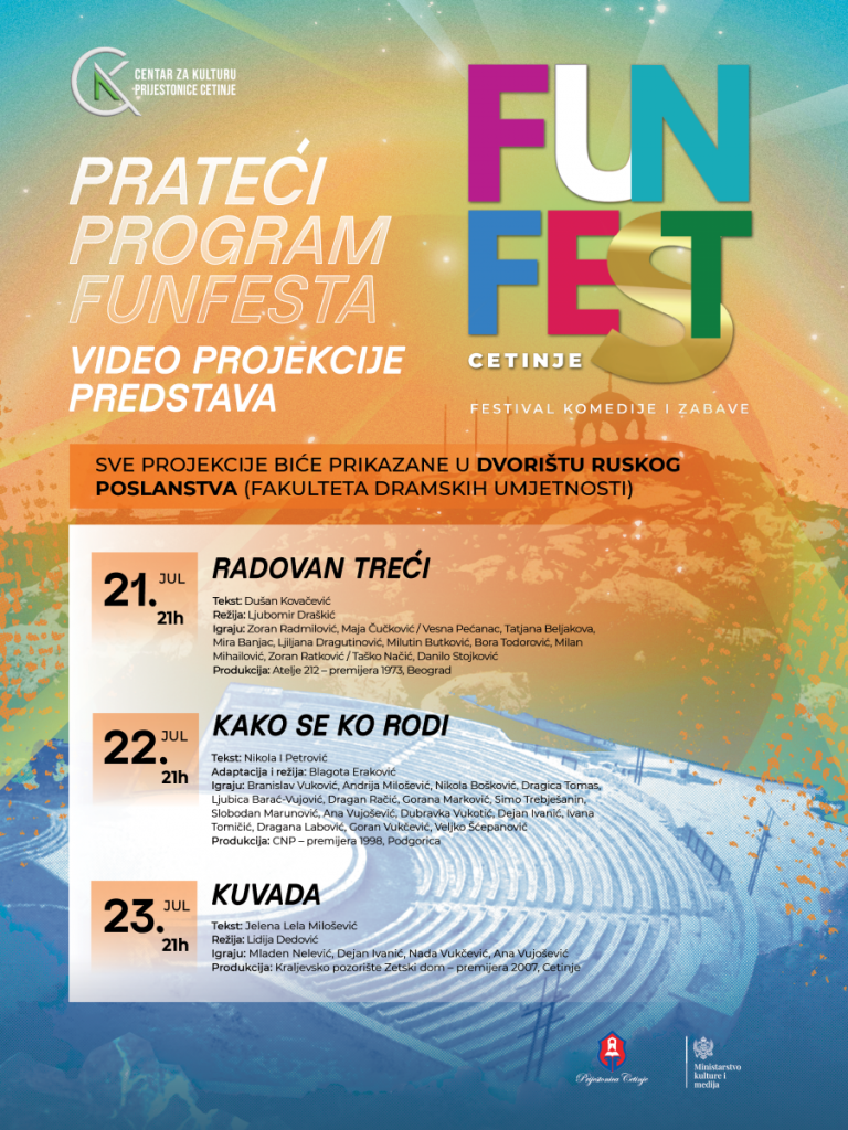 Prateći program Fun Festa donosi tri večeri video projekcija kultnih predstava