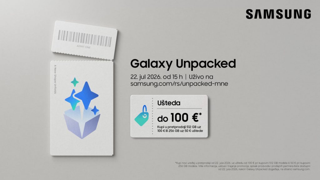 Samsung poziva na Galaxy Unpacked u julu 2026: Stiže novi oblik