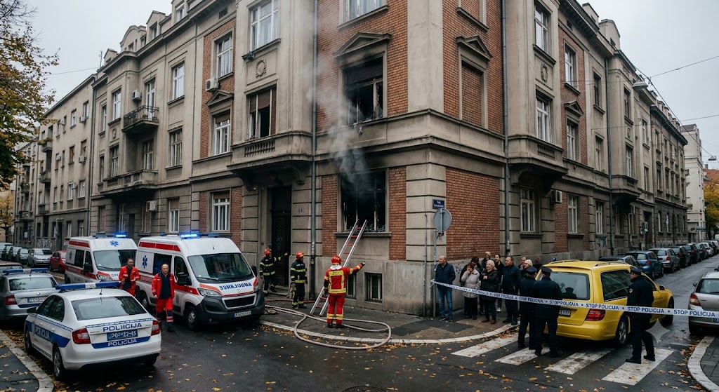 Tragedija na Vračaru: Požar progutao stan, jedna osoba stradala