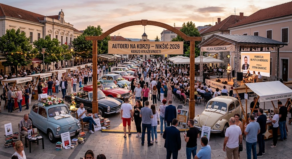Književnost pod otvorenim nebom: Počeo tradicionalni festival „Auto(r) na korzu“ u Nikšiću