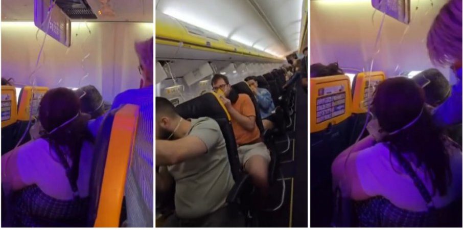 Novi snimak drame u avionu: Supruga držala Srbina da ne ispadne kroz prozor (VIDEO)