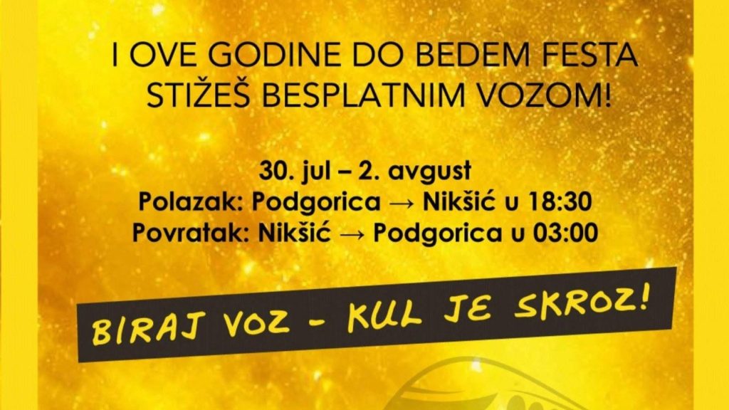 “Biram voz, kul je skroz“ – besplatan prevoz za posjetioce Bedem festa