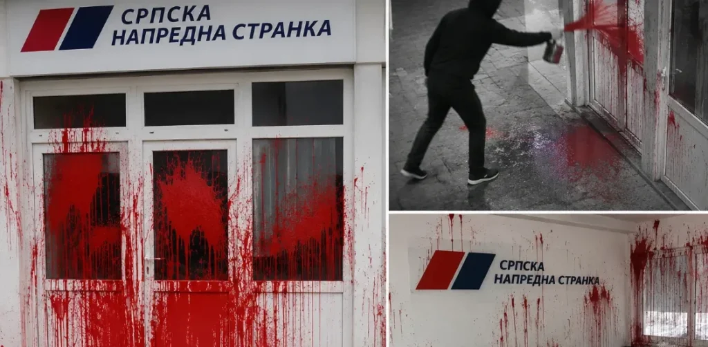 Vandalizam u Dobanovcima: Ponovo napadnute prostorije SNS-a