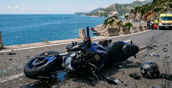 Motor udario u kamion u Bijeloj: Motociklisti slomljena ruka